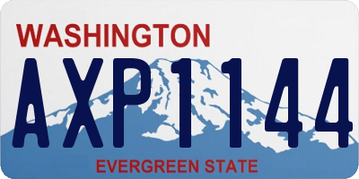 WA license plate AXP1144