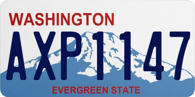 WA license plate AXP1147