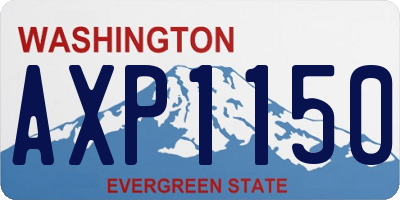WA license plate AXP1150