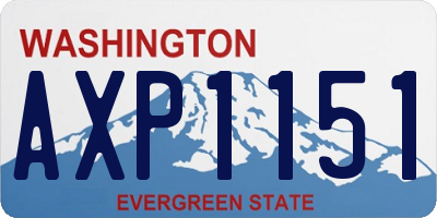 WA license plate AXP1151