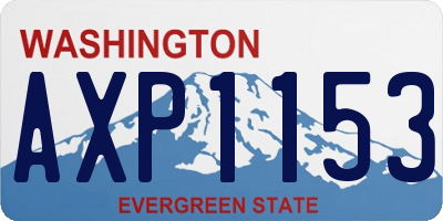 WA license plate AXP1153