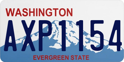 WA license plate AXP1154