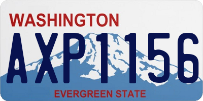 WA license plate AXP1156