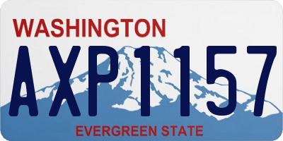WA license plate AXP1157