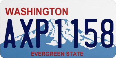WA license plate AXP1158