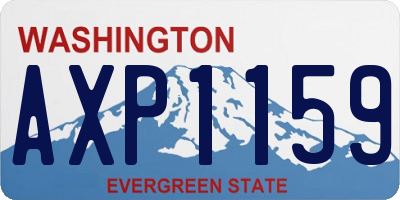 WA license plate AXP1159
