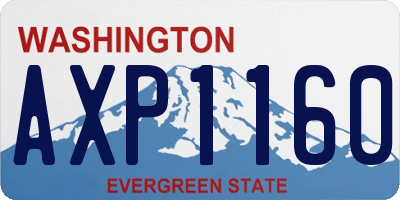 WA license plate AXP1160