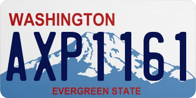 WA license plate AXP1161