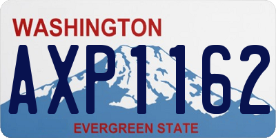 WA license plate AXP1162