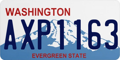 WA license plate AXP1163