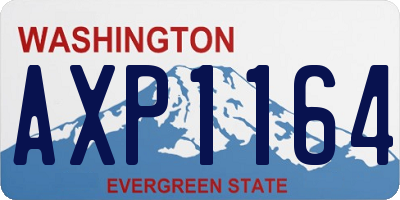 WA license plate AXP1164