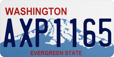 WA license plate AXP1165