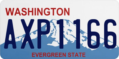 WA license plate AXP1166