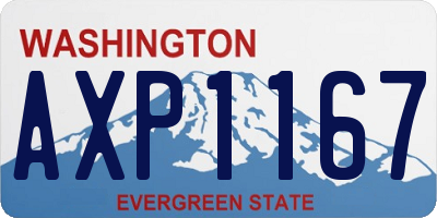 WA license plate AXP1167