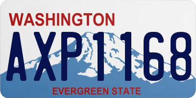 WA license plate AXP1168