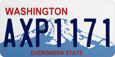 WA license plate AXP1171