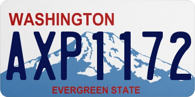 WA license plate AXP1172