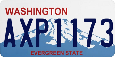 WA license plate AXP1173