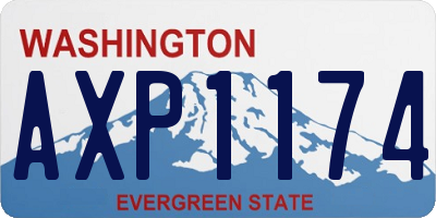 WA license plate AXP1174