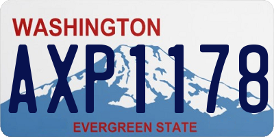 WA license plate AXP1178