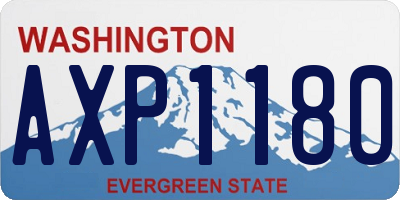 WA license plate AXP1180