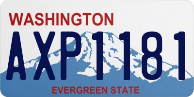 WA license plate AXP1181