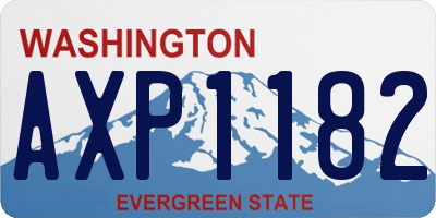 WA license plate AXP1182