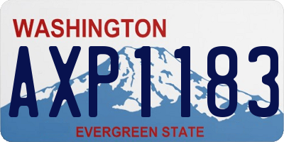 WA license plate AXP1183