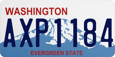 WA license plate AXP1184