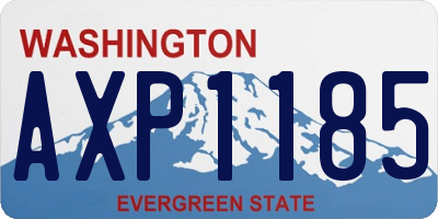 WA license plate AXP1185