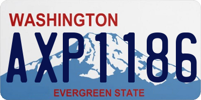 WA license plate AXP1186