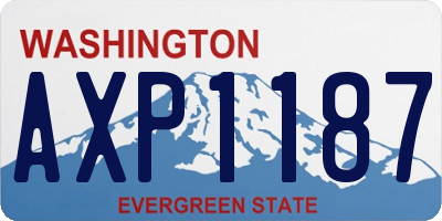 WA license plate AXP1187