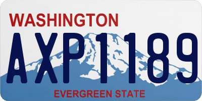 WA license plate AXP1189