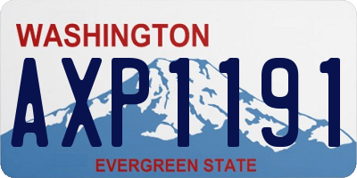 WA license plate AXP1191