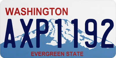 WA license plate AXP1192