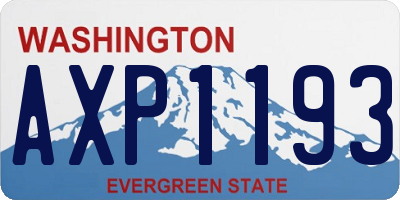 WA license plate AXP1193