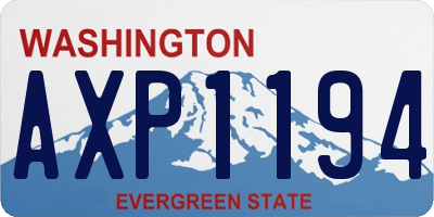 WA license plate AXP1194