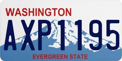 WA license plate AXP1195