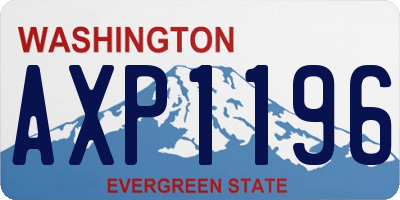 WA license plate AXP1196