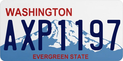 WA license plate AXP1197