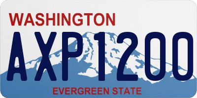 WA license plate AXP1200