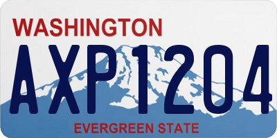 WA license plate AXP1204
