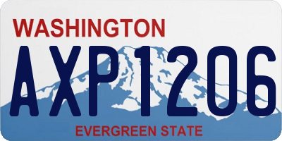 WA license plate AXP1206
