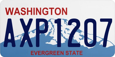 WA license plate AXP1207