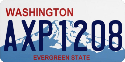 WA license plate AXP1208