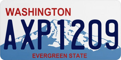 WA license plate AXP1209
