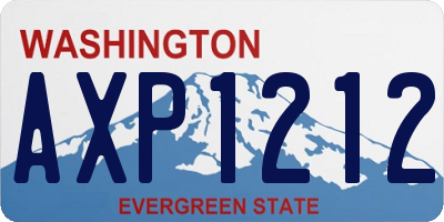 WA license plate AXP1212