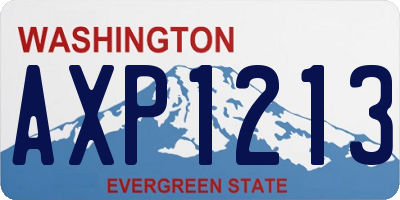 WA license plate AXP1213