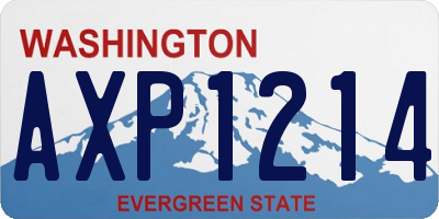 WA license plate AXP1214