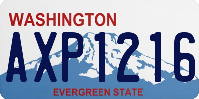 WA license plate AXP1216